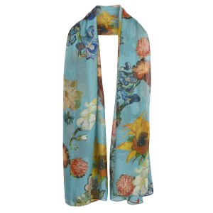 Van Gogh Silk scarf Vincent's flowers