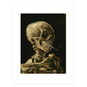 Van Gogh Art Print Head of a Skeleton with a Burning Cigarette