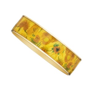 Van Gogh Zonnebloemen Armband 22kt goud verguld, door Erwin Pearl®