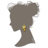 Van Gogh Flowerpot gemstone earrings Sunflowers, by Miccy’s