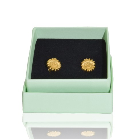 Van Gogh 18K gold-plated ear studs Sunflowers, by Miccy’s