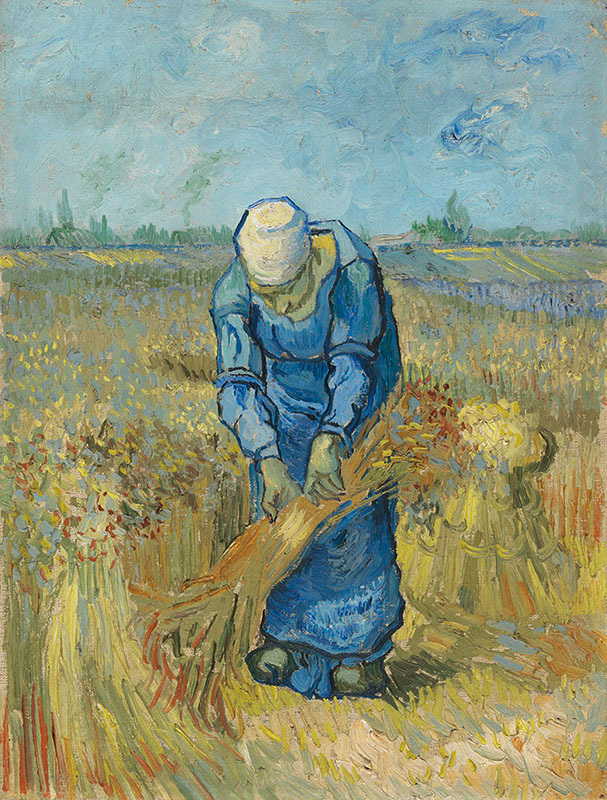 Van Gogh Giclée, Peasant Woman Binding Sheaves (after Millet) - Van Gogh  Museum shop