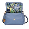 Smaak® Leather shoulder bag Van Gogh Irises ice blue