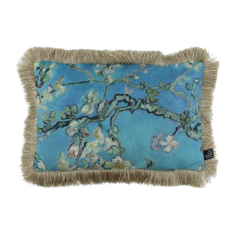 Van Gogh Cushion cover fringed Almond Blossom 30x45