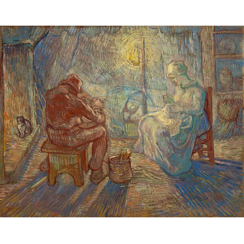 Van Gogh Giclée, Evening (after Millet)