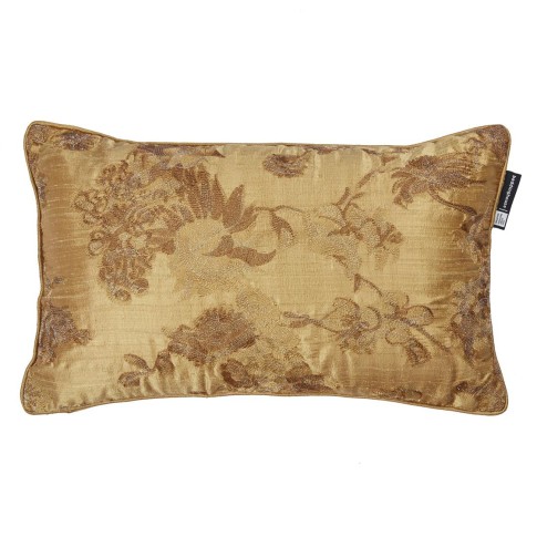 Cushion Vincent's flowers gold embroidered, Beddinghouse x Van Gogh Museum®