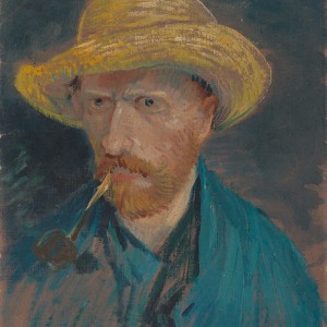 Van Gogh Giclée, Self-Portrait with Straw Hat and Pipe