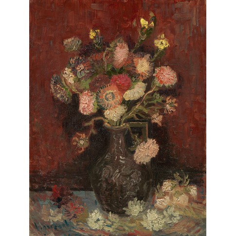 Van Gogh Giclée, Vase with Chinese Asters and Gladioli