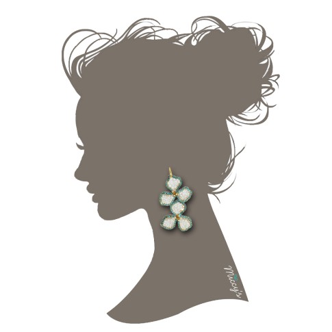 Van Gogh PatchArt earrings Almond Blossom, by Miccy’s®