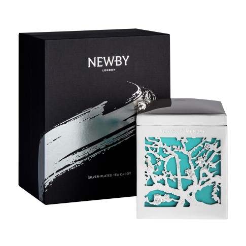 Van Gogh Newby® tea in silver plated caddy, Almond Blossom