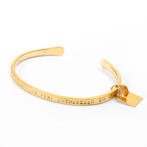 Van Gogh A Beautiful Story® Bangle quote 'Enthusiasm in life'