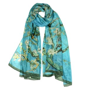 Van Gogh Large silk scarf Almond Blossom