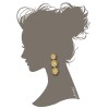 Van Gogh Earrings with 3 gold-plated Sunflowers, by Miccy’s