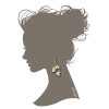 Van Gogh Golden earrings blossom branches, by Miccy’s®