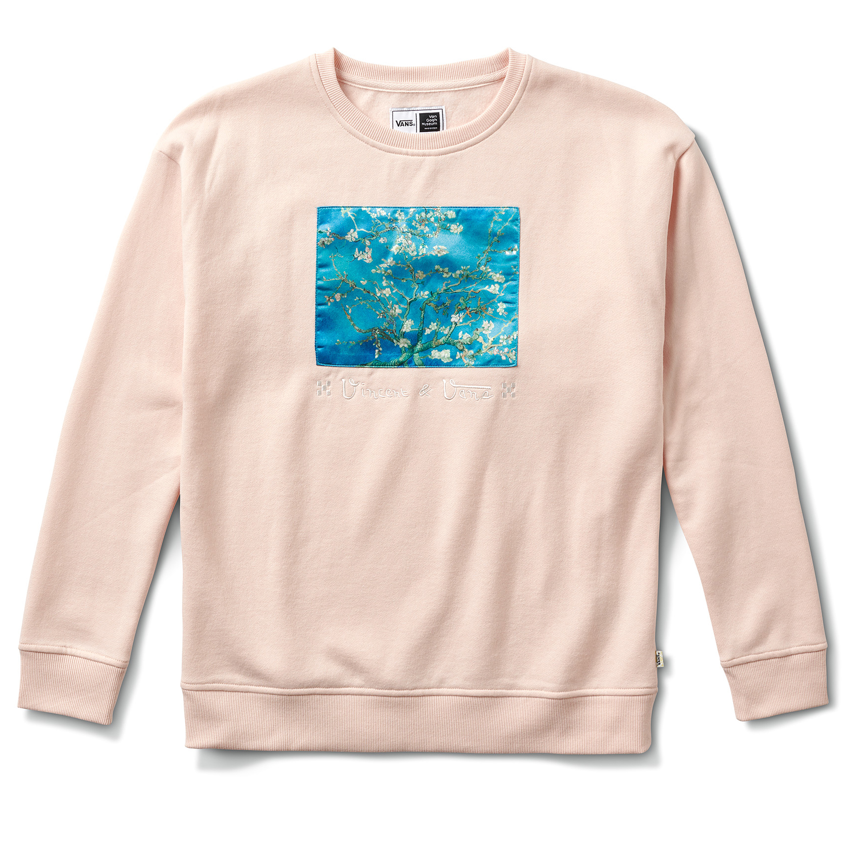 drifting Horizontal musics Vans x Van Gogh Crew Sweater Almond Blossom - Van Gogh Museum shop