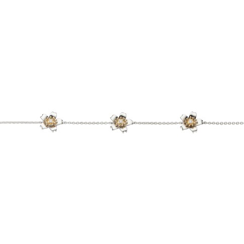 Van Gogh Gassan® Golden bracelet with 5 diamonds Almond Blossom