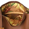 Smaak® Leather shoulder bag Van Gogh Sunflowers camel