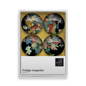 Van Gogh Glass magnets Vincent's flowers set of 4