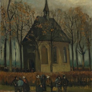 Van Gogh Giclée, Congregation Leaving the Reformed Church in Nuenen