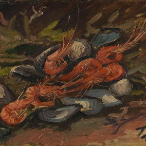 Van Gogh Giclée, Prawns and Mussels