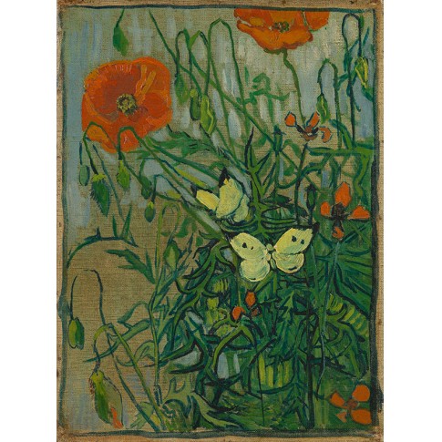 Van Gogh Giclée, Butterflies and Poppies