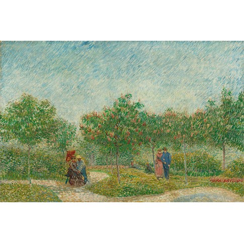 Van Gogh Giclée, Garden with Courting Couples: Square Saint-Pierre