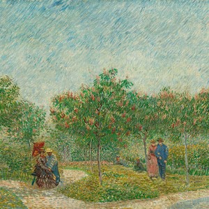 Van Gogh Giclée, Garden with Courting Couples: Square Saint-Pierre
