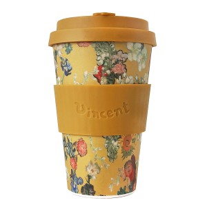 Ecoffee Cup Flores de Vincent amarillo 400 ml
