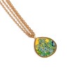 Van Gogh 22kt Goldplated pendant necklace Irises, by Erwin Pearl®