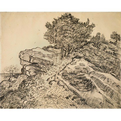 Van Gogh Giclée, De rots van Montmajour met pijnbomen