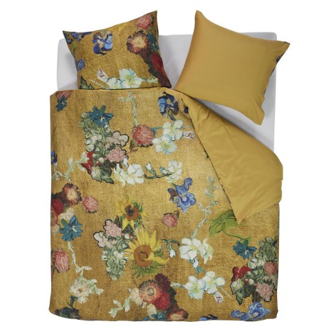Funda nórdica Flores de Vincent oro, Beddinghouse x Van Gogh Museum®