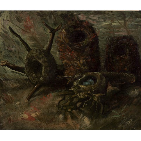 Van Gogh Giclée, Vier vogelnesten tegen een lichte achtergrond