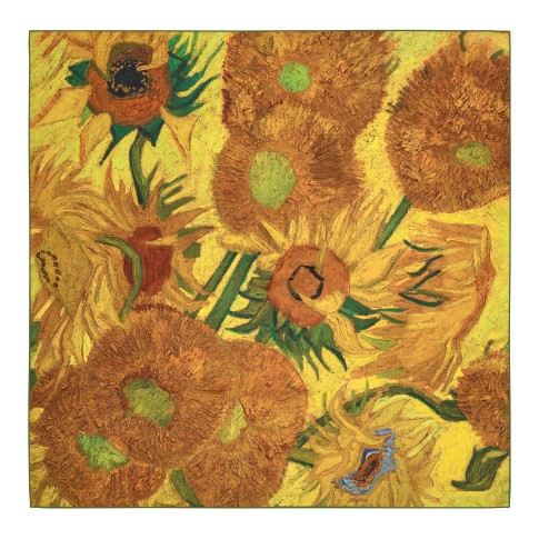 Pañuelo de seda de lujo Van Gogh, Girasoles