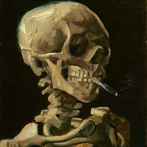 Van Gogh Giclée, Head of a Skeleton with a Burning Cigarette