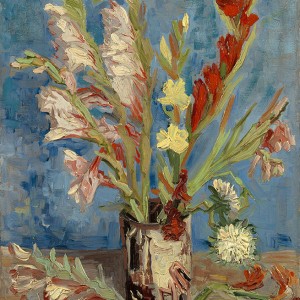 Van Gogh Giclée, Jarrón con gladiolos y asteres chinos