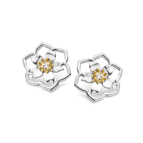 Pendientes colgantes de oro con diamantes Van Gogh Gassan®, Almendro en flor