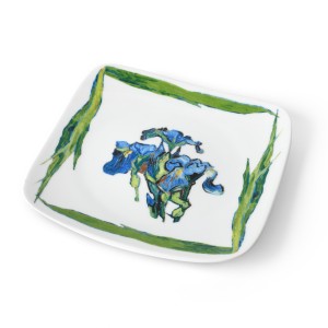 Plato de porcelana Van Gogh, Lirios y hojas
