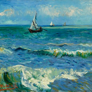 Van Gogh Giclée, Barcas de pesca cerca de Les Saintes-Maries-de-la-Mer
