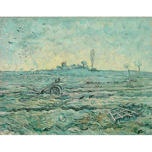 Van Gogh Giclée, Ondergesneeuwd veld met een eg (naar Millet)