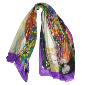 Luxe zijden sjaal Klimt Waterslangen II
