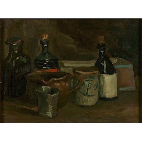 Van Gogh Giclée, Stilleven met flessen en aardewerk