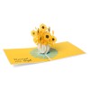 Van Gogh 3D pop-up ansichtkaart Zonnebloemen, wit