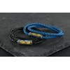 Van Gogh Tateossian® leren gevlochten armband blauw