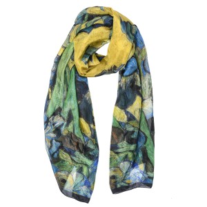 Van Gogh Luxe zijden sjaal Irissen