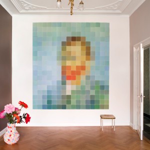 Van Gogh IXXI Zelfportret in pixels 160 x 180