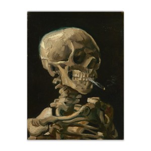 Van Gogh Canvas S Kop van een skelet met brandende sigaret