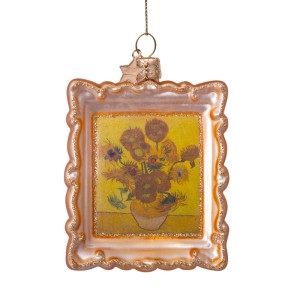 Glazen ornament schilderij Zonnebloemen