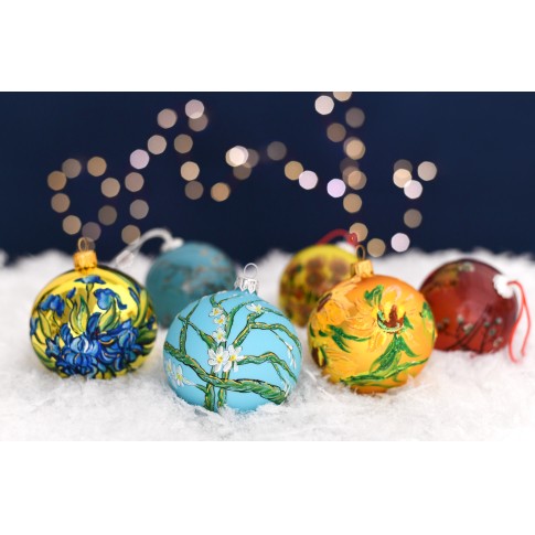 Van Gogh Kerstbal glitters Irissen