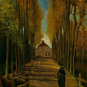 Van Gogh Giclée, Populierenlaan in de herfst