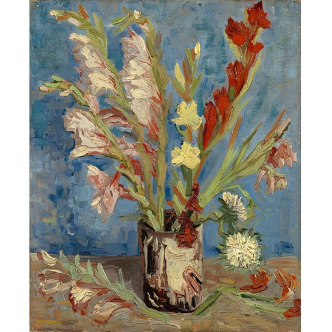 Van Gogh Giclée, Vaas met tuingladiolen en Chinese asters
